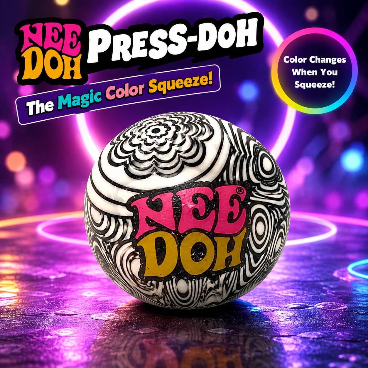 Color Changing Squeeze Ball – Soft Stress Relief Fidget Toy, Fun Sensory Gift for Friends