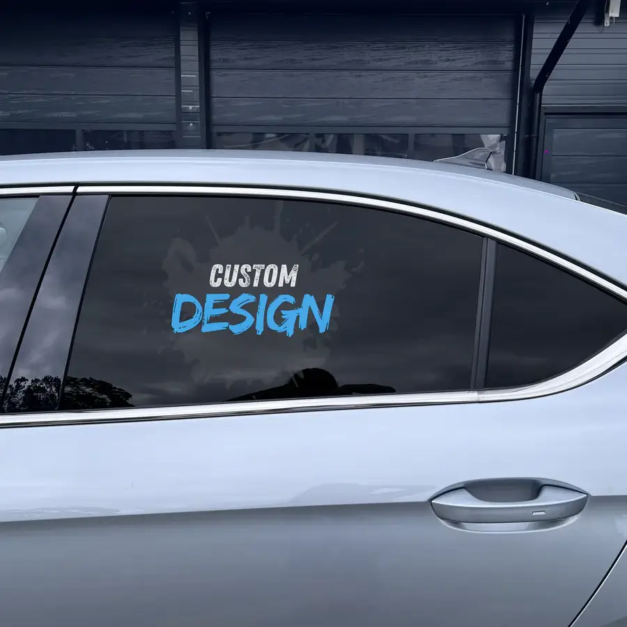 Universal Car Pillar Wrap & Rear Window Decal – Premium Vinyl Stickers with Multiple Designs