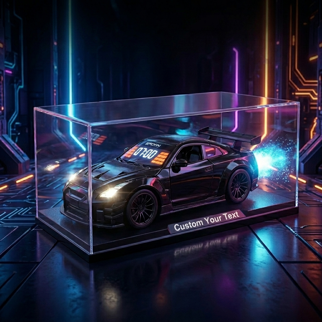 Hypercar Alarm Clock with Engine Sound, Exhaust Effect & LED Lights – Desk Gift for Car Lovers - MyHawaiianShirts