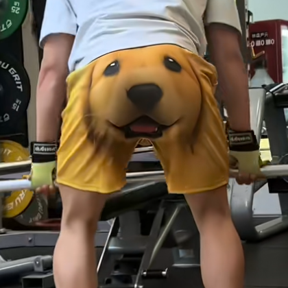 Custom Dog Face Funny Beach Trunks Men's Boxer Briefs