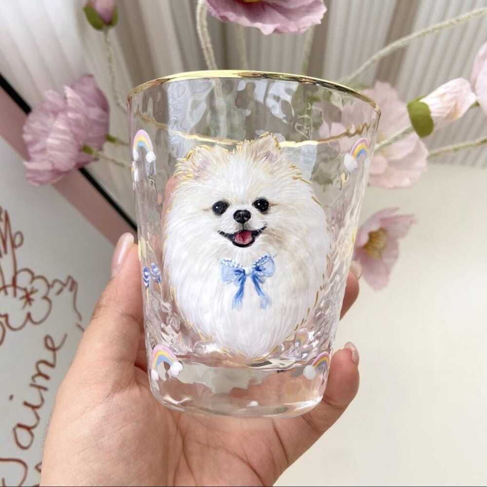 Custom Pet Portrait Glass Cup, Personalized Pet Cup with Multiple Pets, Cute Animal Drawing Tumbler, Gift for Pet Lovers