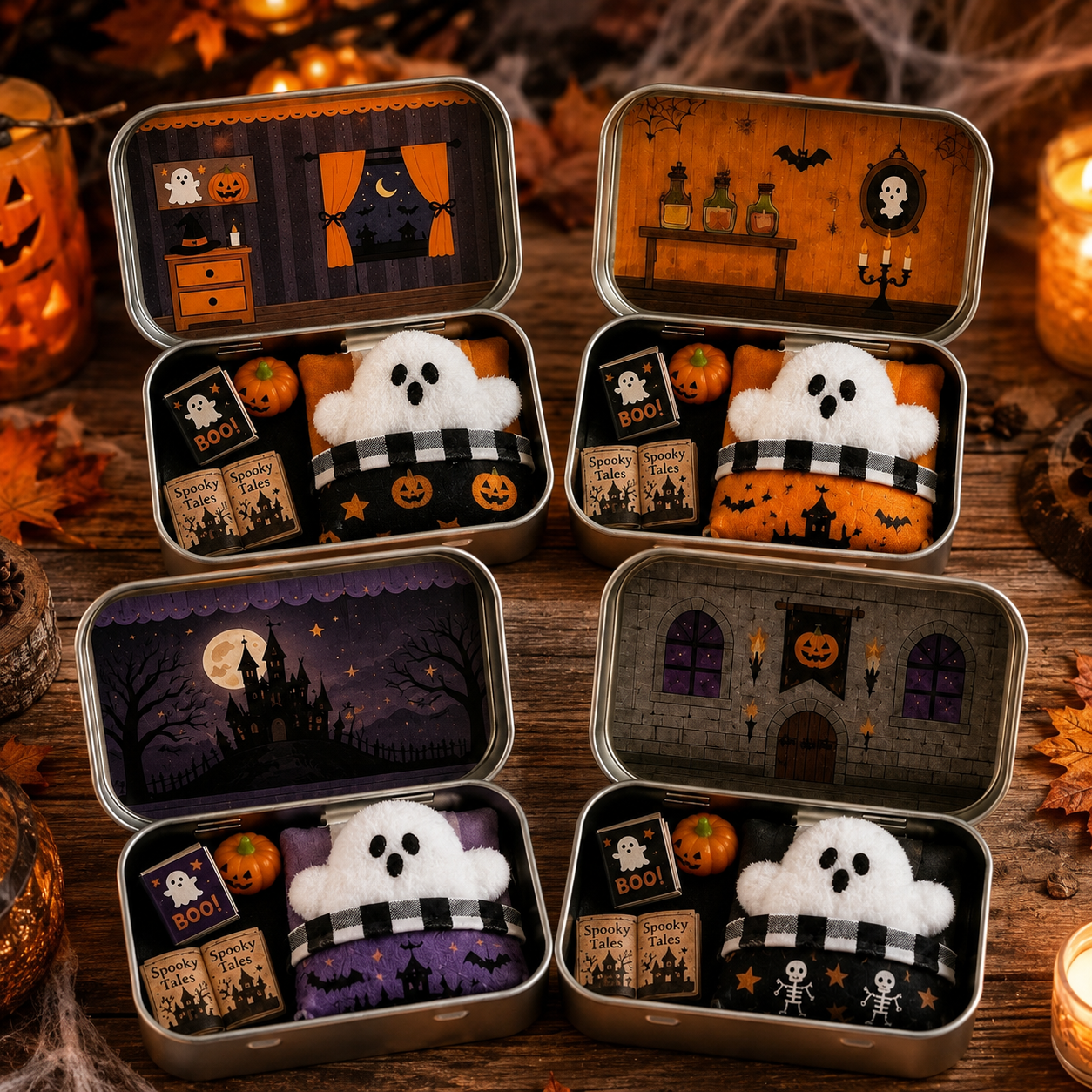 Halloween Mini Tin Gift Set – Spooky Surprise Gift for Kids, Friends & Halloween Lovers