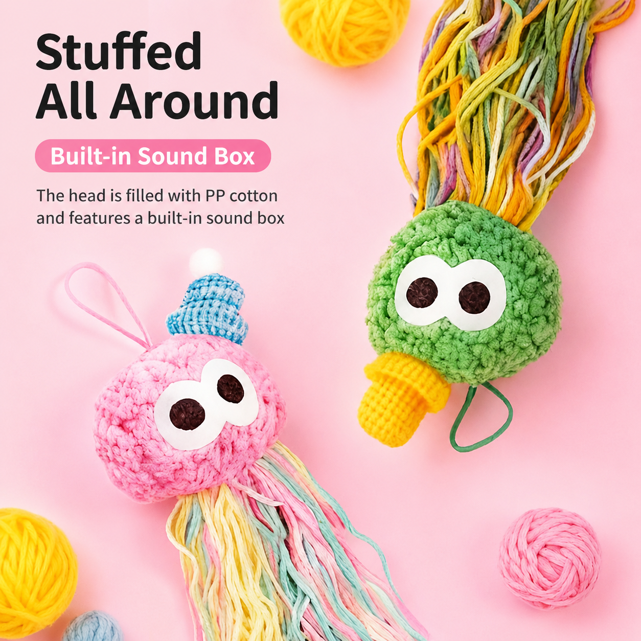 Yarn Ball Catnip Toy for Cats – Crinkly Interactive Toy, Fun Gift for Cat Lovers