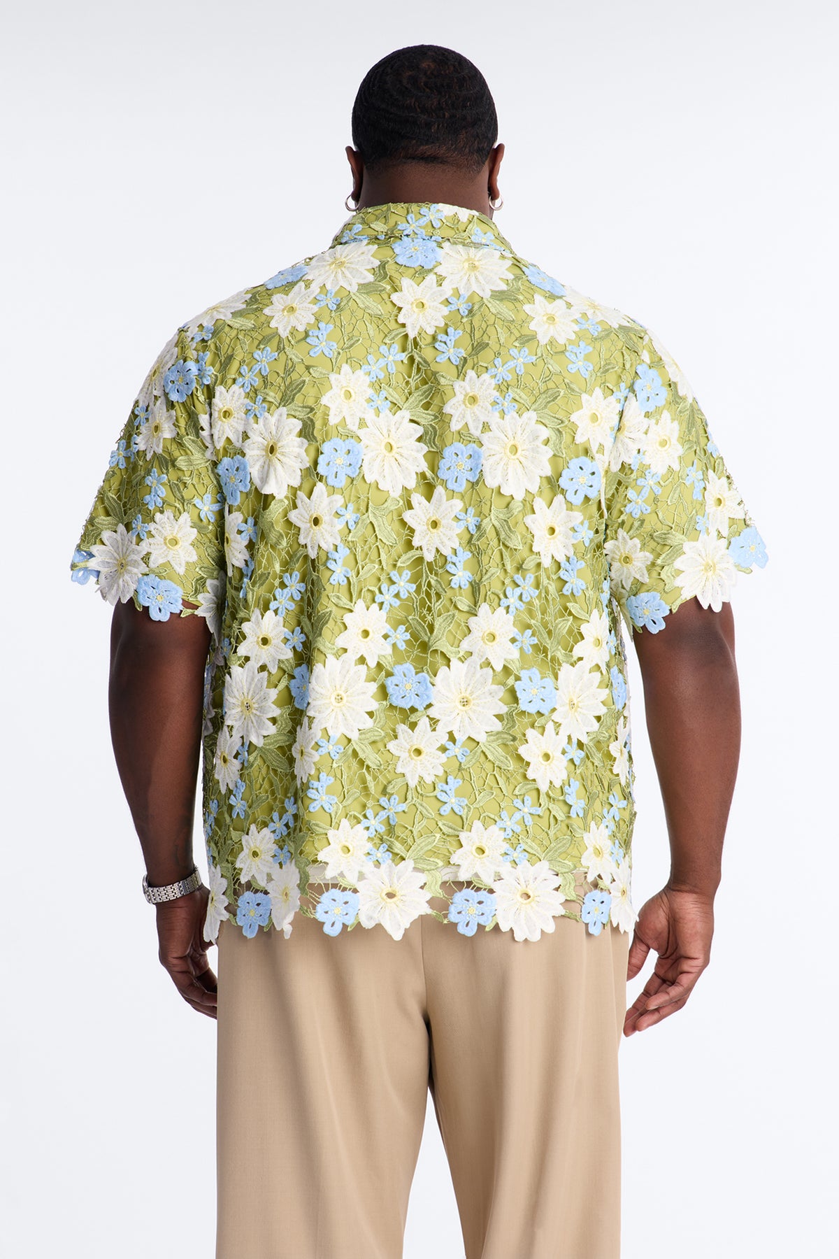 Men's Hawaiian Floral Shirt – Relaxed Fit Tropical Button Up for Beach & Vacation