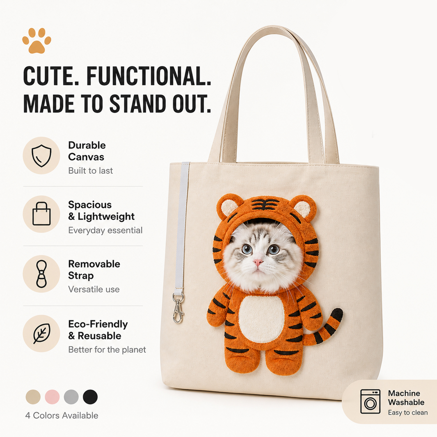 Cute Pet Carrier Bag for Cats & Dogs – Portable Handheld Shoulder Crossbody Travel Bag