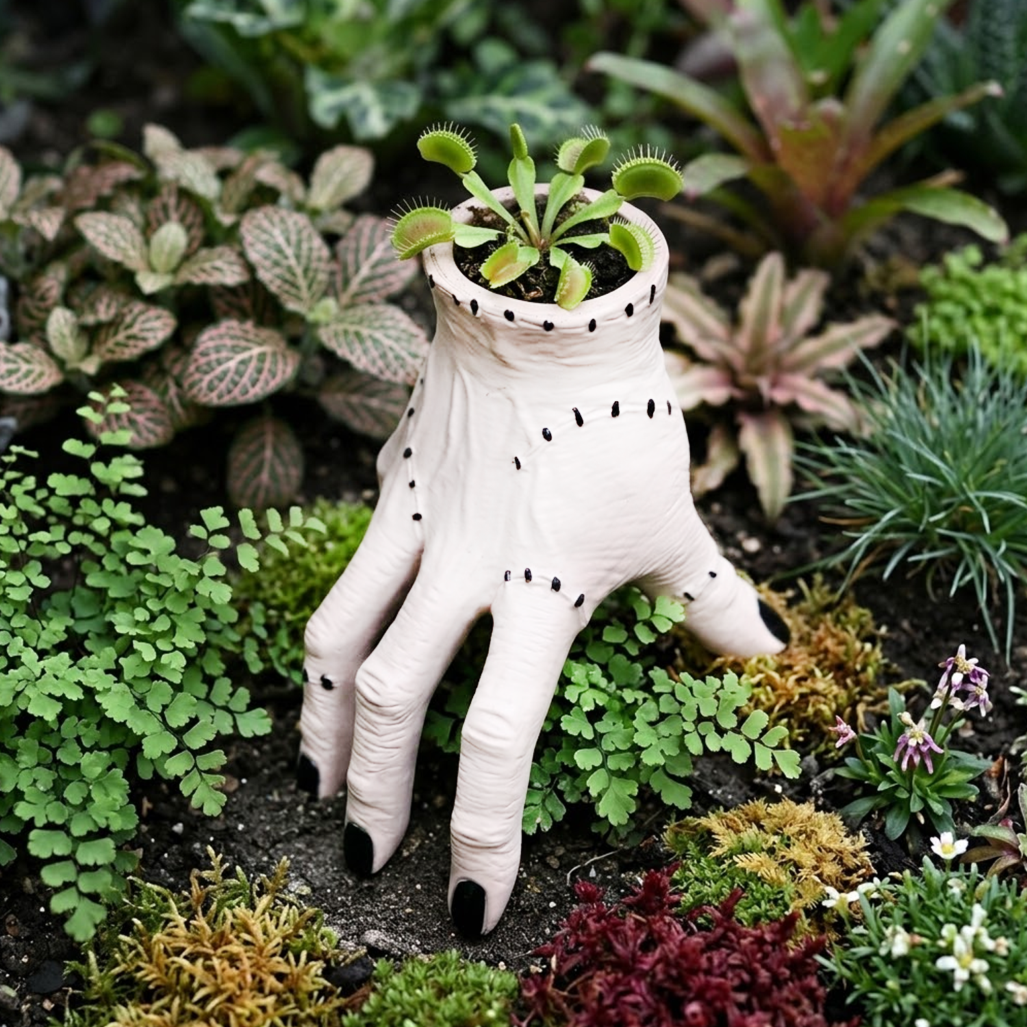 Spooky Hand-Shaped Succulent Planter|Gothic Dark-Themed Creative Plant Pot for Plant Lovers & Gothic Style Enthusiasts