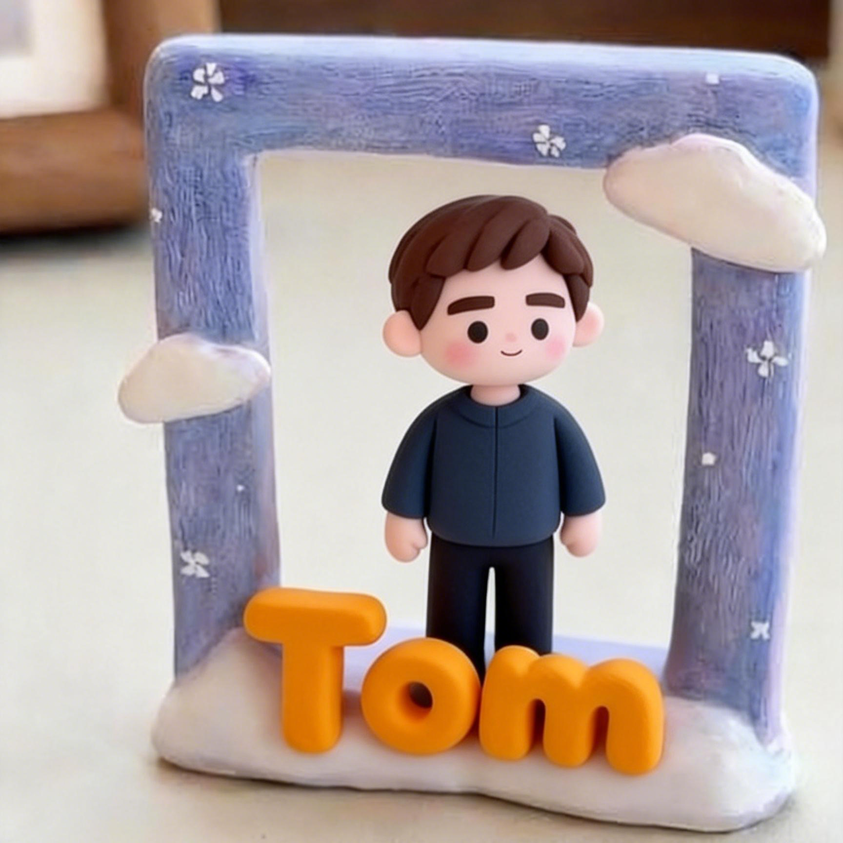 Personalized Magnetic Levitating Mini Figure Frame with Custom Name