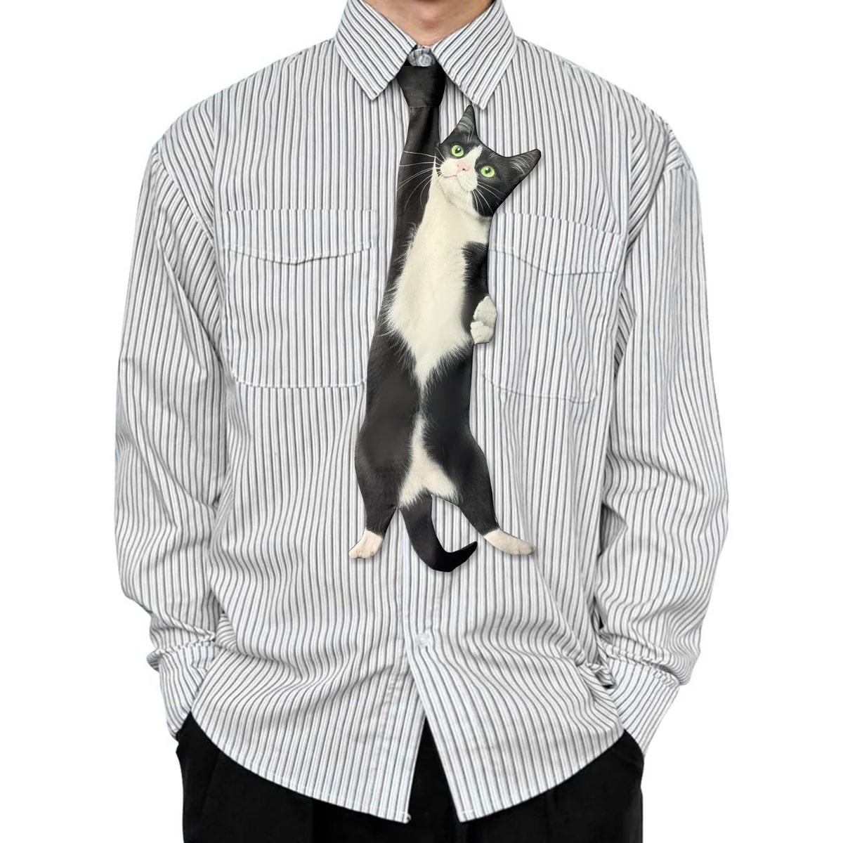 Custom Pet Photo Tie - Basic Edition: Custom-Shaped, Fun Decorative Tie Featuring Your Pet
