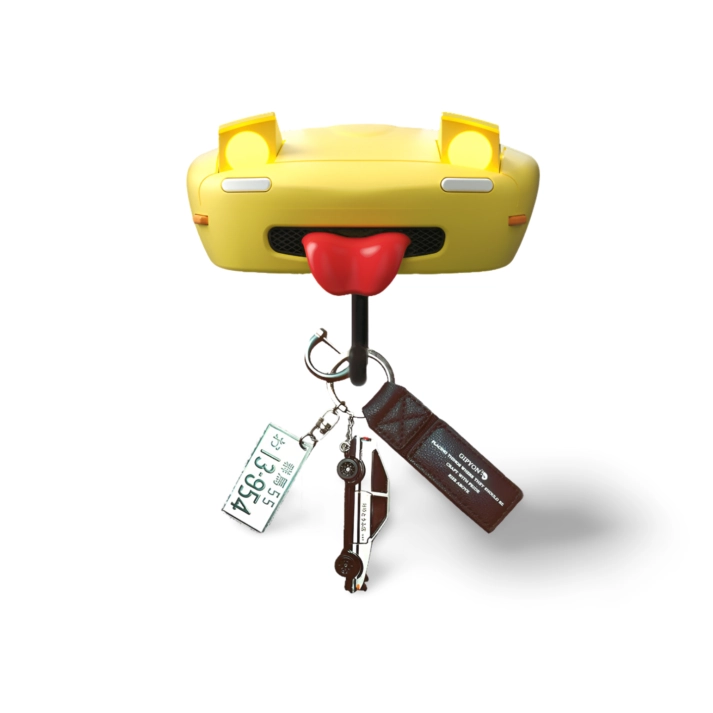 Car pop-up headlight key hook