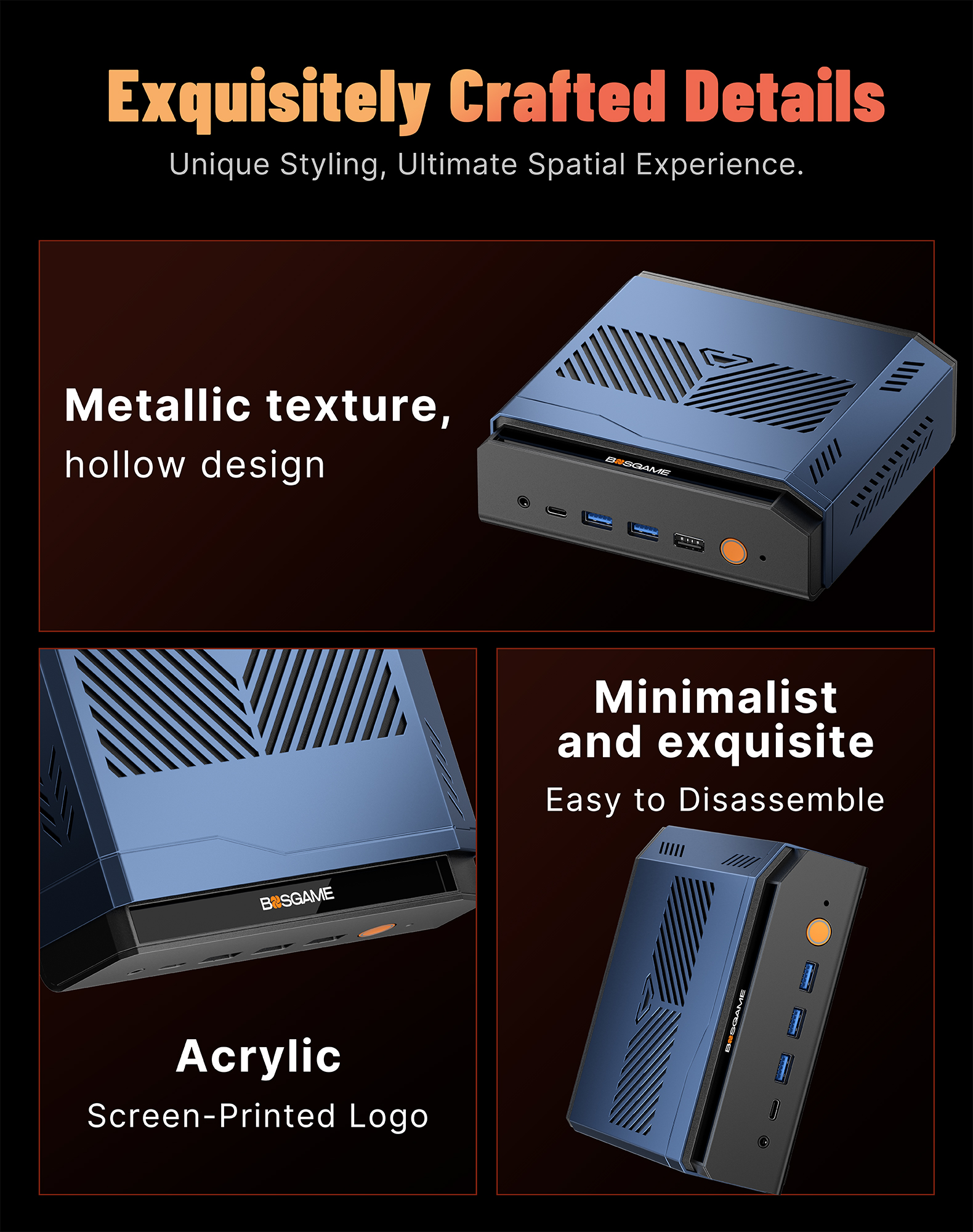BOSGAME VTA-439 Mini PC AMD Ryzen AI 9 HX 470