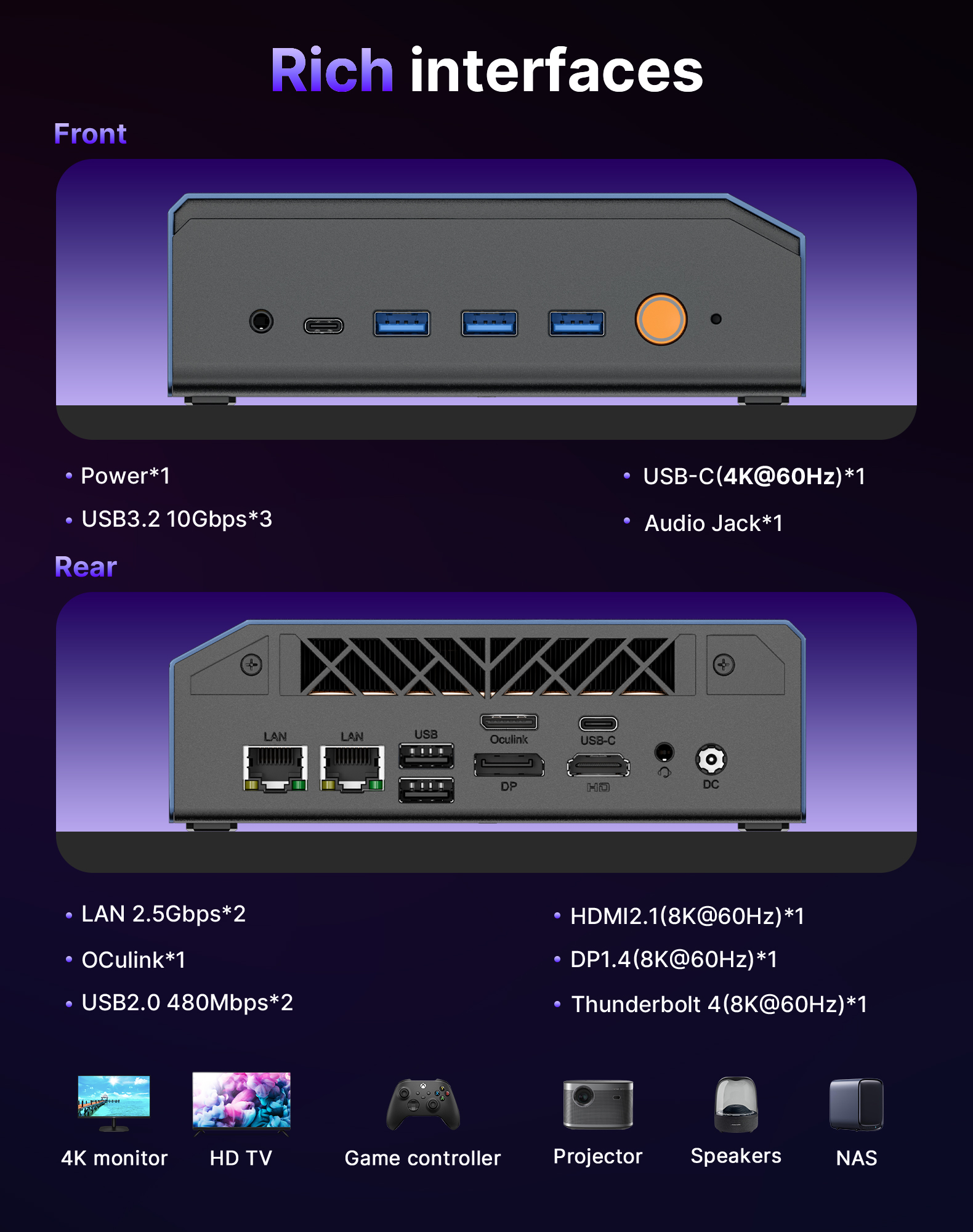Bosgame  M7 Core Ultra 9 285H  32GB DDR5 5600MHz 1TB PCIe4.0 SSD