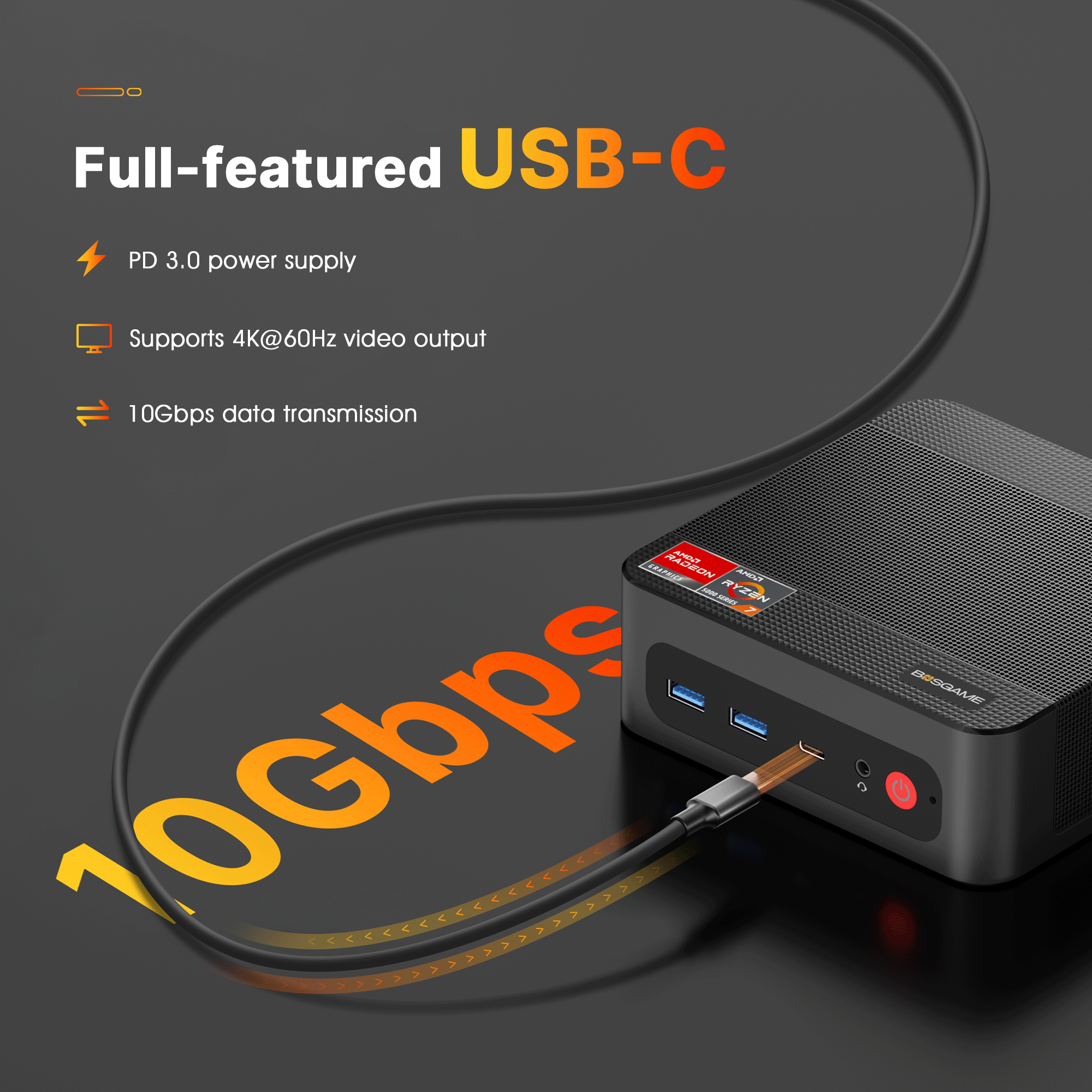 BOSGAME P4Plus Mini PC - Ryzen 7 5825U