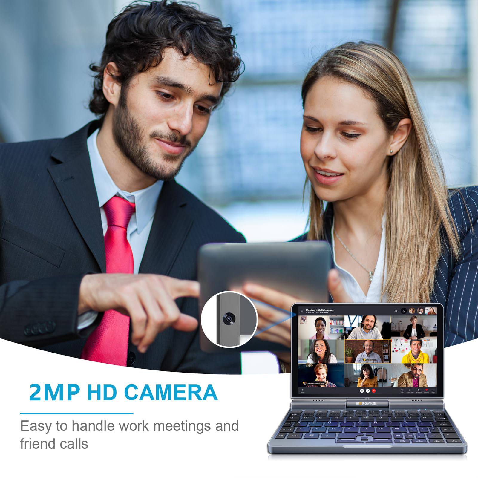 BOSGAME Portable 2-in-1 handheld Computer E4