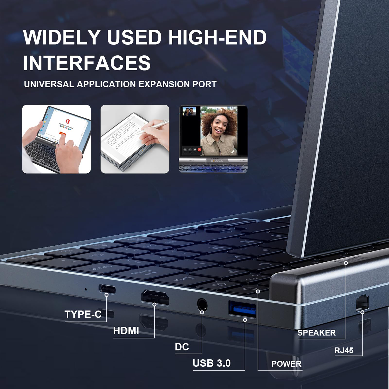 BOSGAME Portable 2-in-1 handheld Computer E4