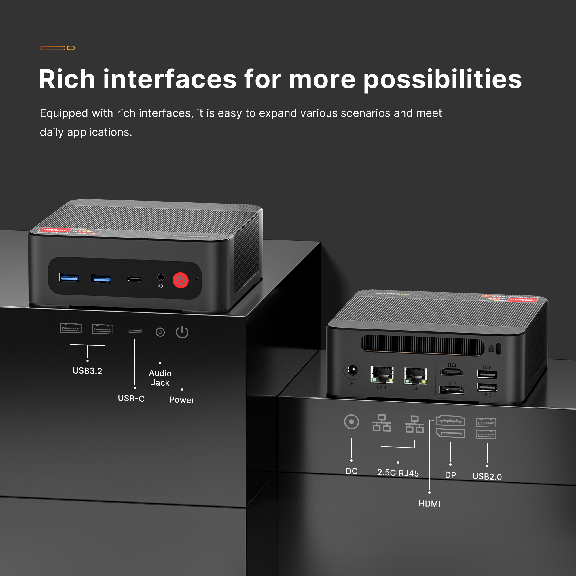 BOSGAME P4Plus Mini PC - Ryzen 7 5825U