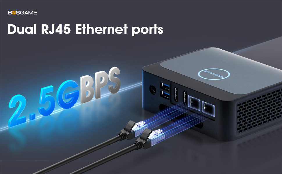 BOSGAME E1 Mini PC  - N100, 16GB DDR4 512GB SSD