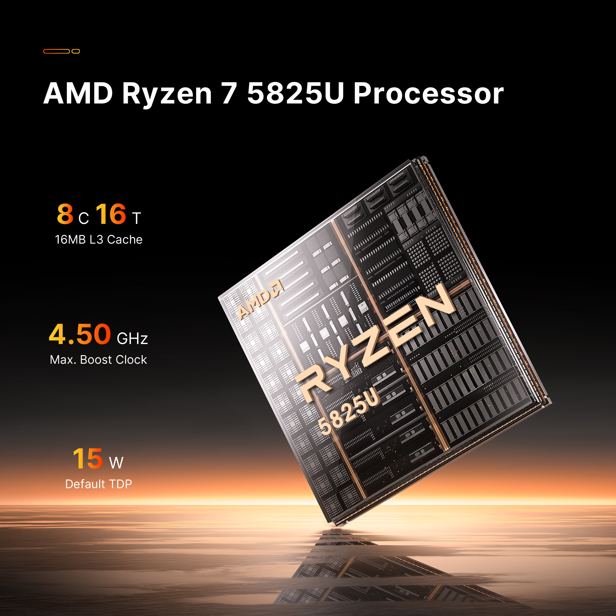 BOSGAME P4Plus Mini PC - Ryzen 7 5825U