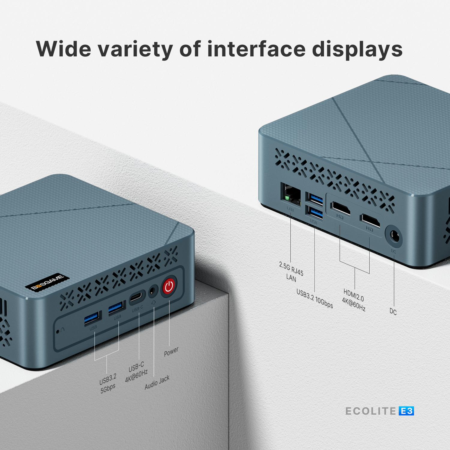 BOSGAME E3 Intel Mini PC - N150 16GB DDR4 512GB SSD