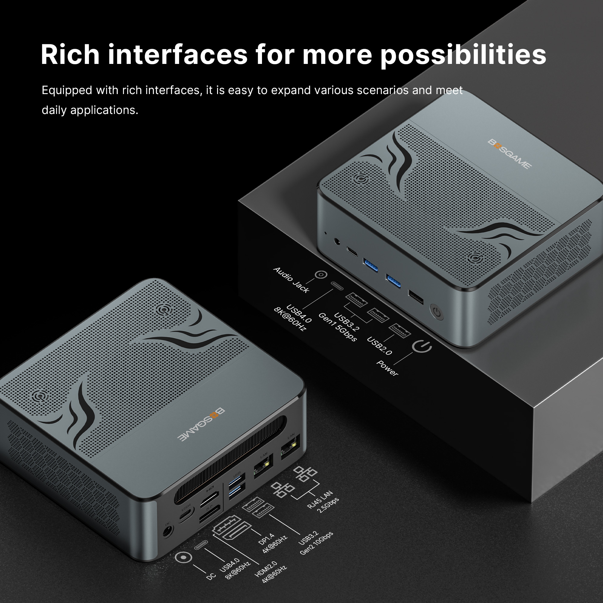 BOSGAME Mini PC M2 AMD Ryzen 97940HS