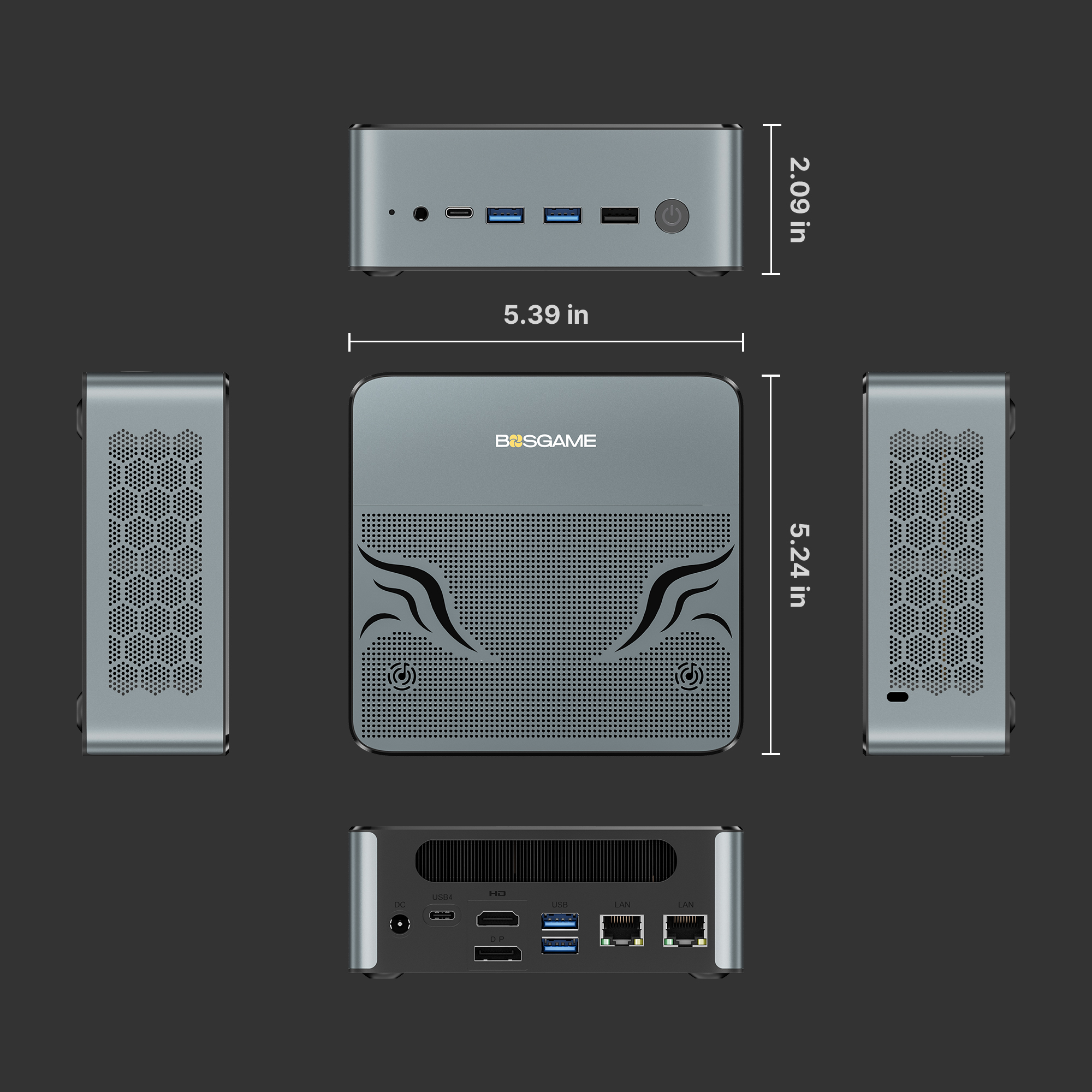 BOSGAME Mini PC M2 AMD Ryzen 97940HS