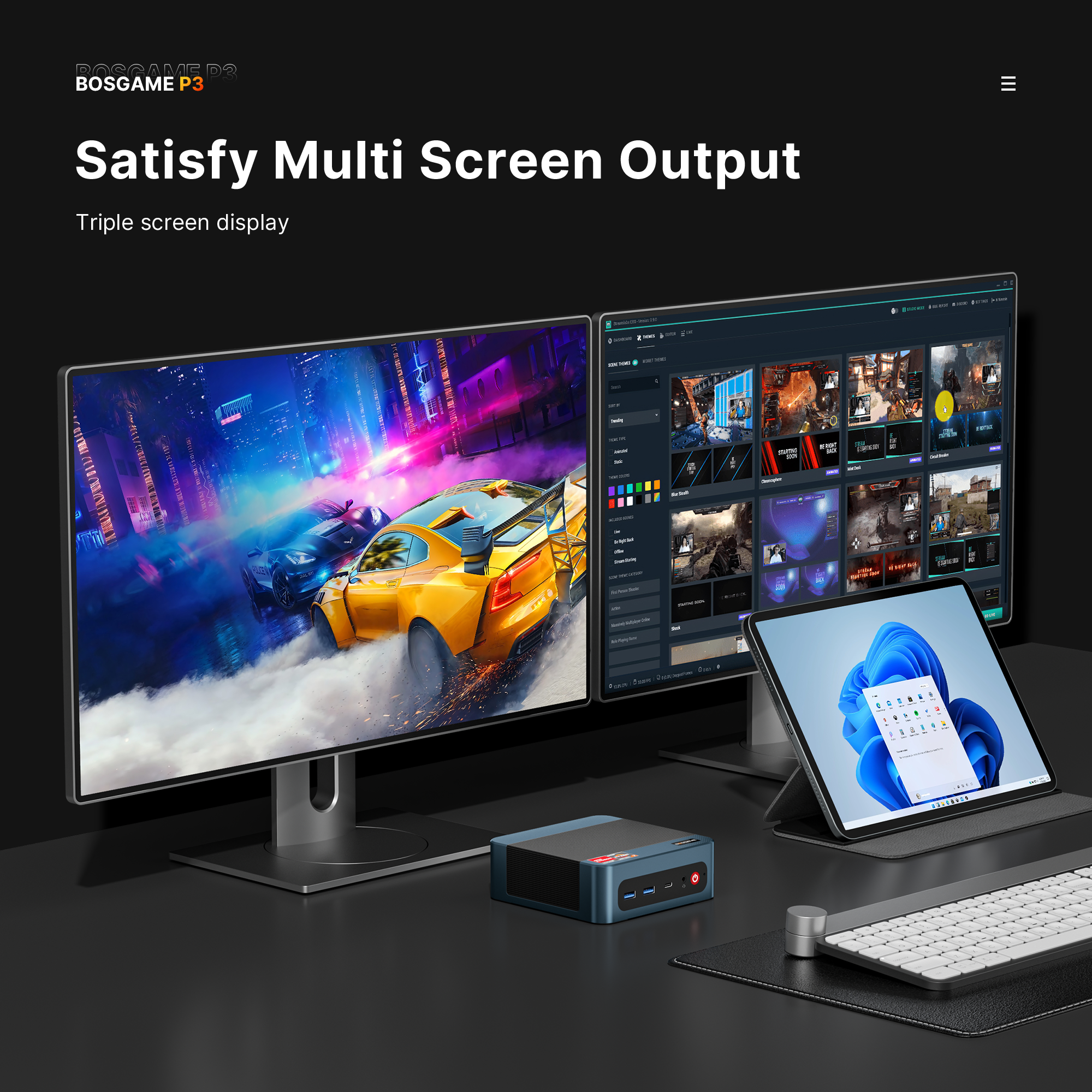 BOSGAME Mini PC P3Lite