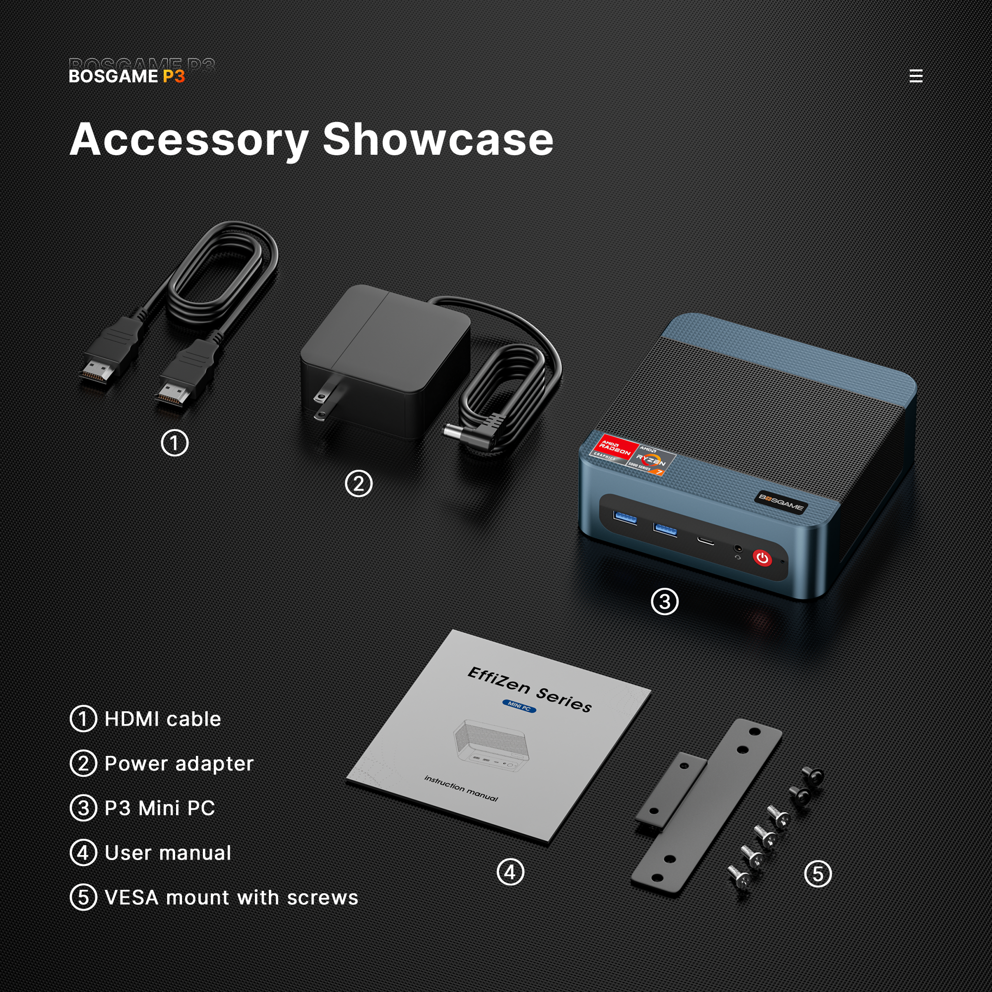 BOSGAME Mini PC P3Lite