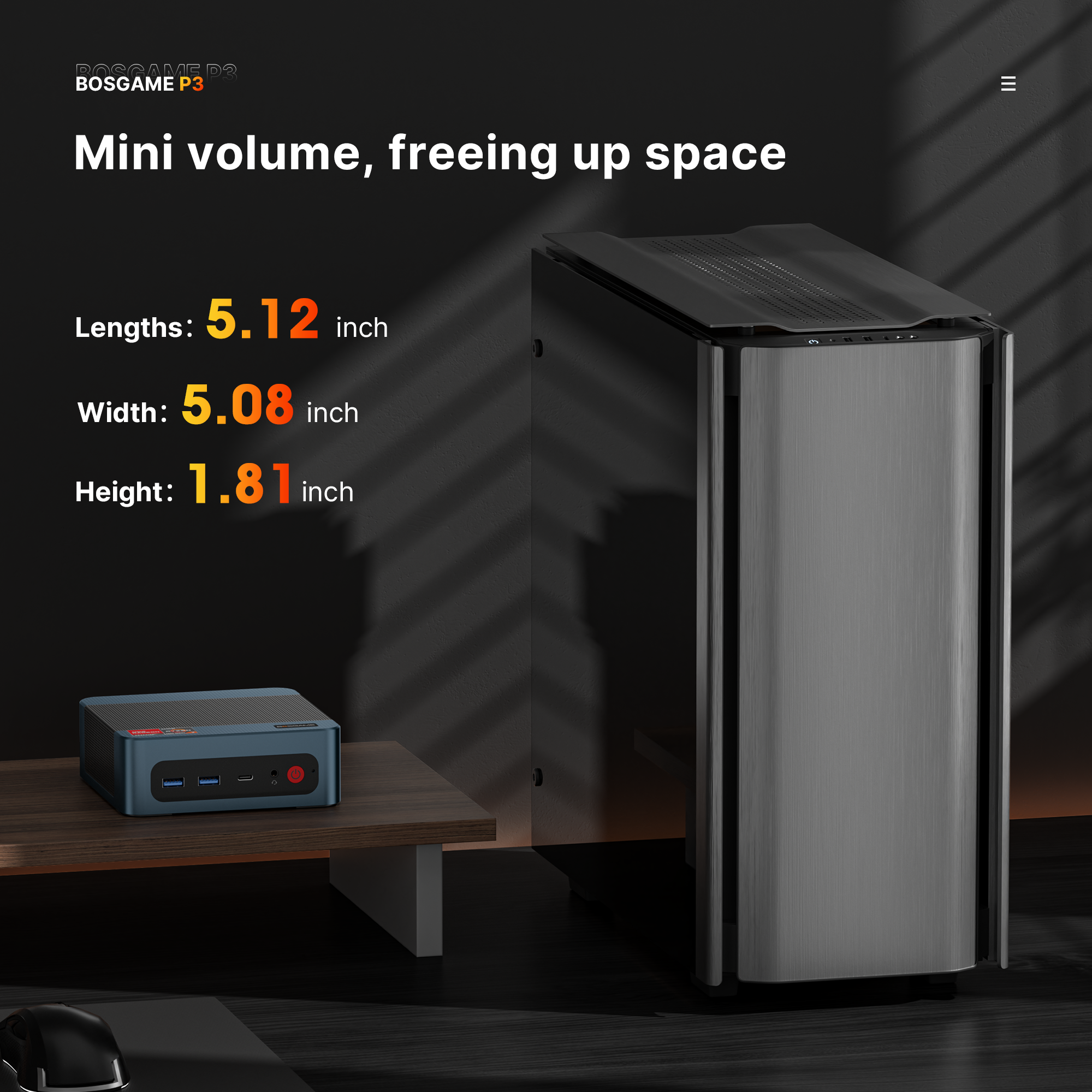 BOSGAME Mini PC P3Lite