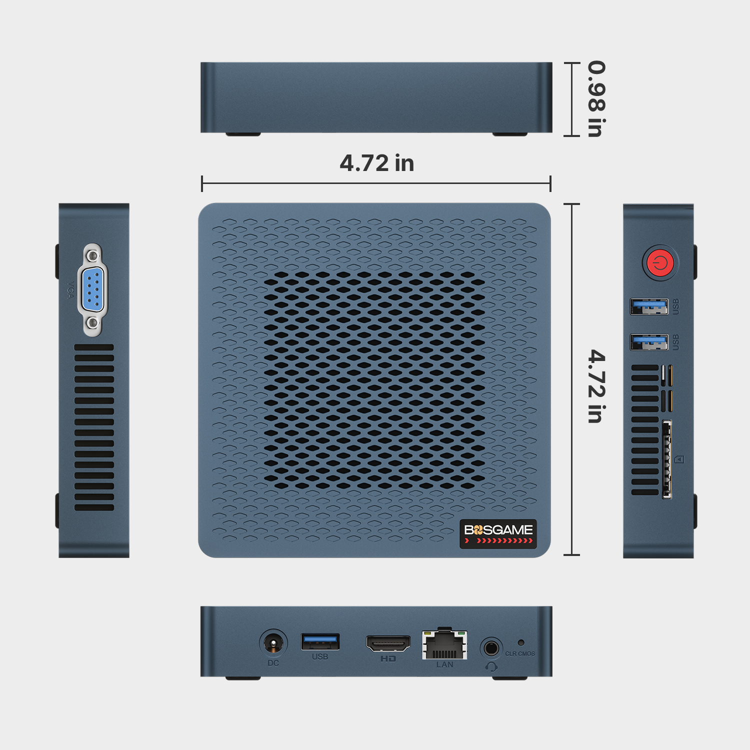 BOSGAME Fanless Mini PC AG40