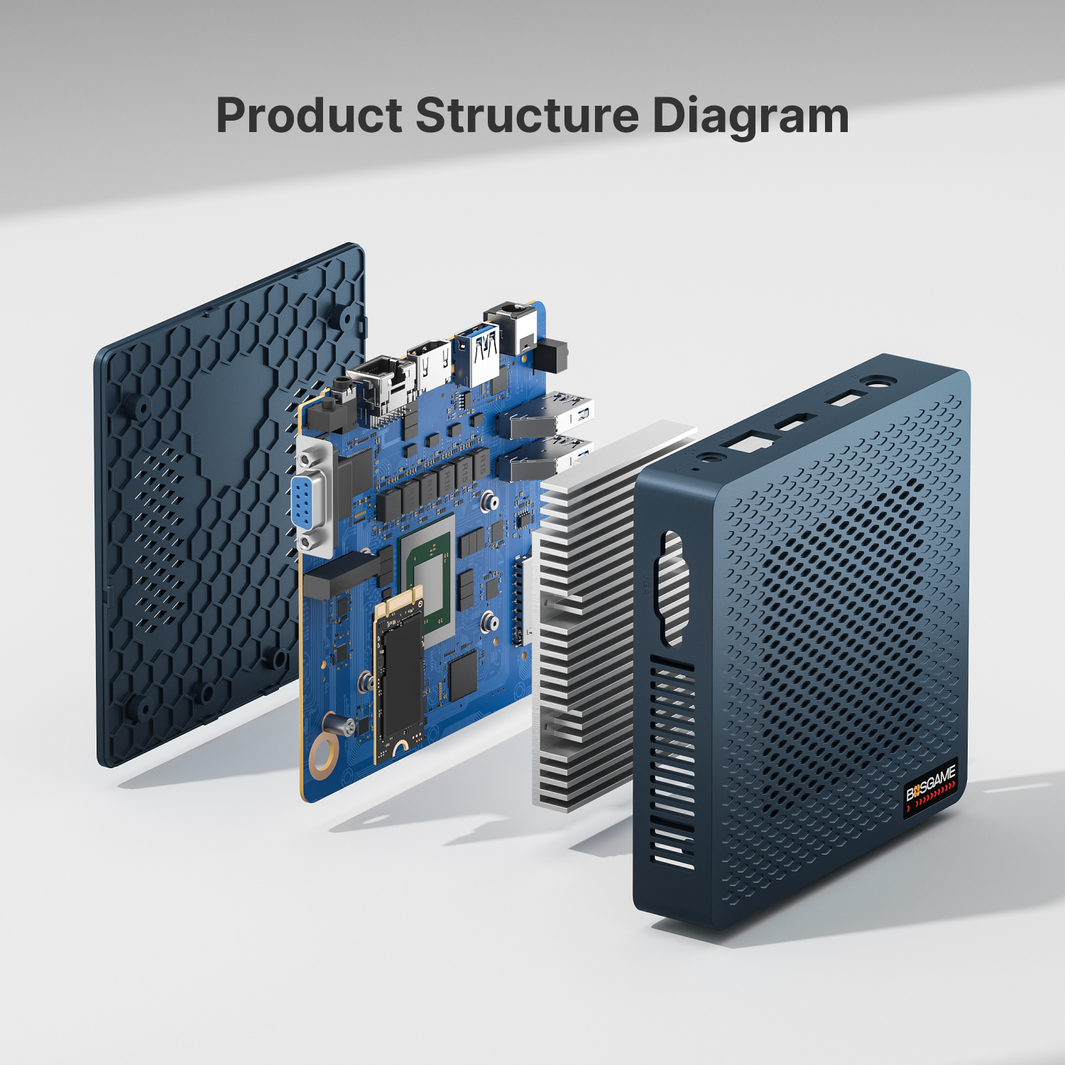 BOSGAME Fanless Mini PC AG40