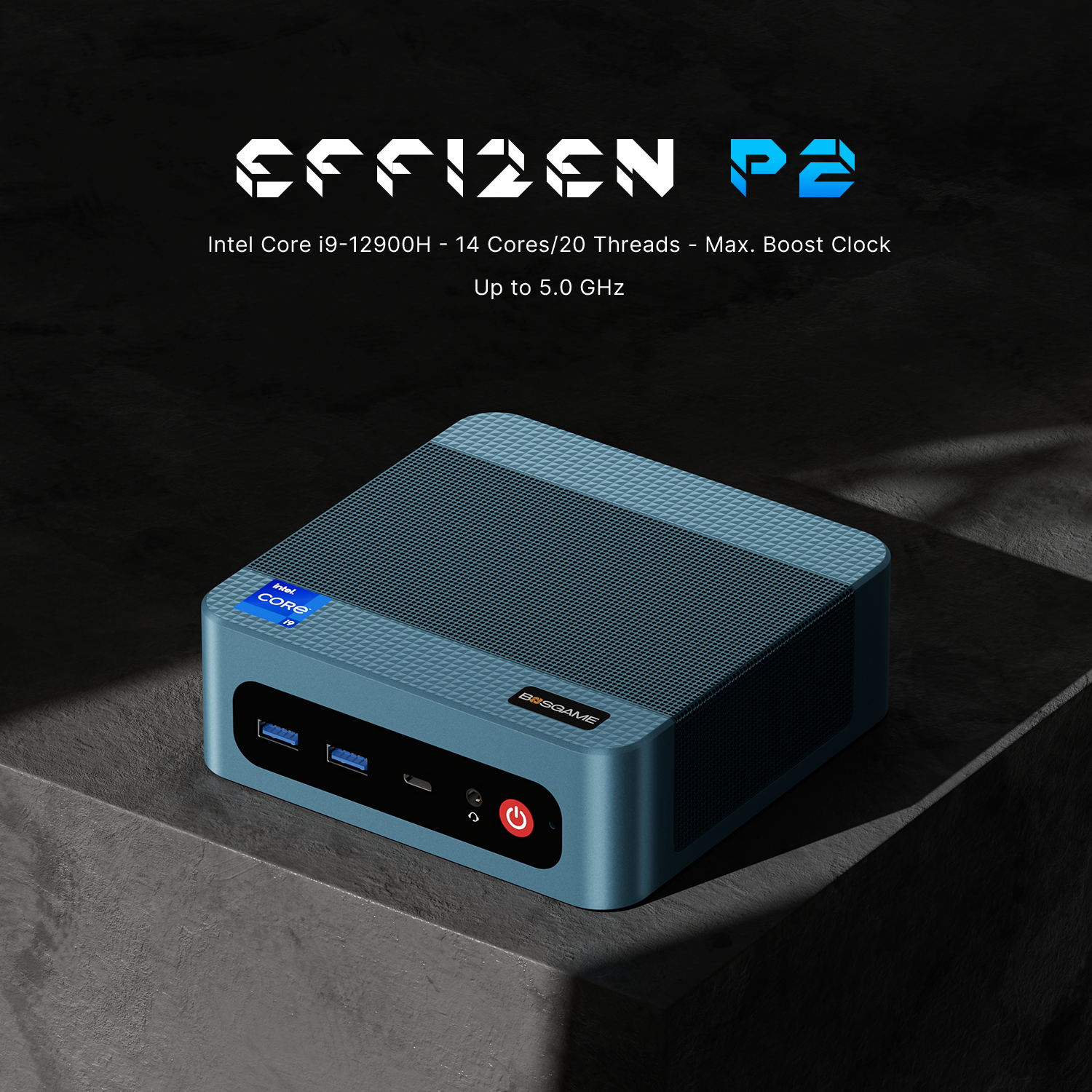 BOSGAME Intel Mini PC P2Pro Core-i9 12900H 
