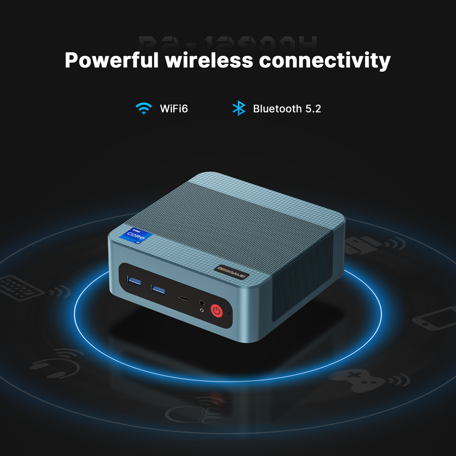 BOSGAME Intel Mini PC P2Pro Core-i9 12900H 