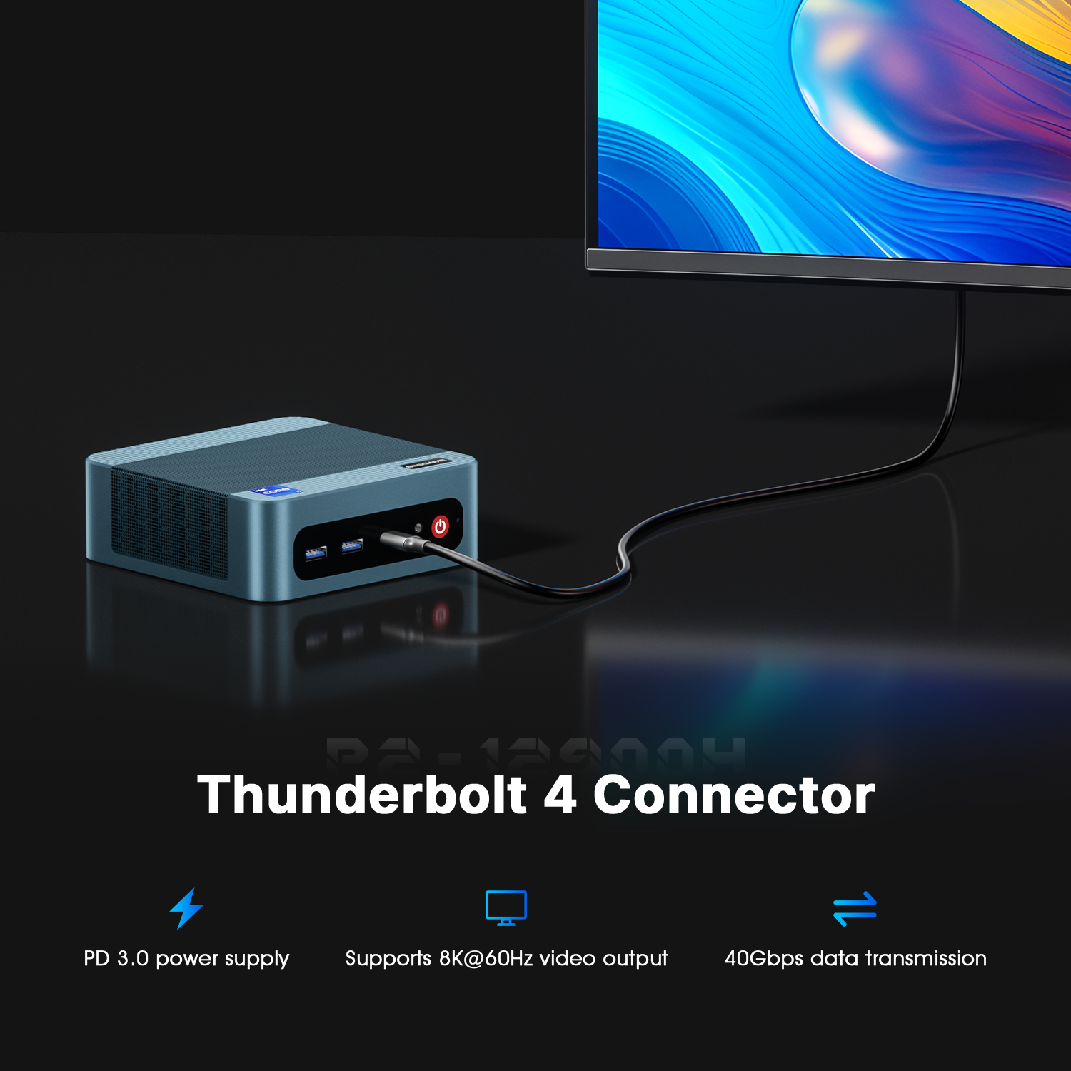 BOSGAME Intel Mini PC P2Pro Core-i9 12900H 