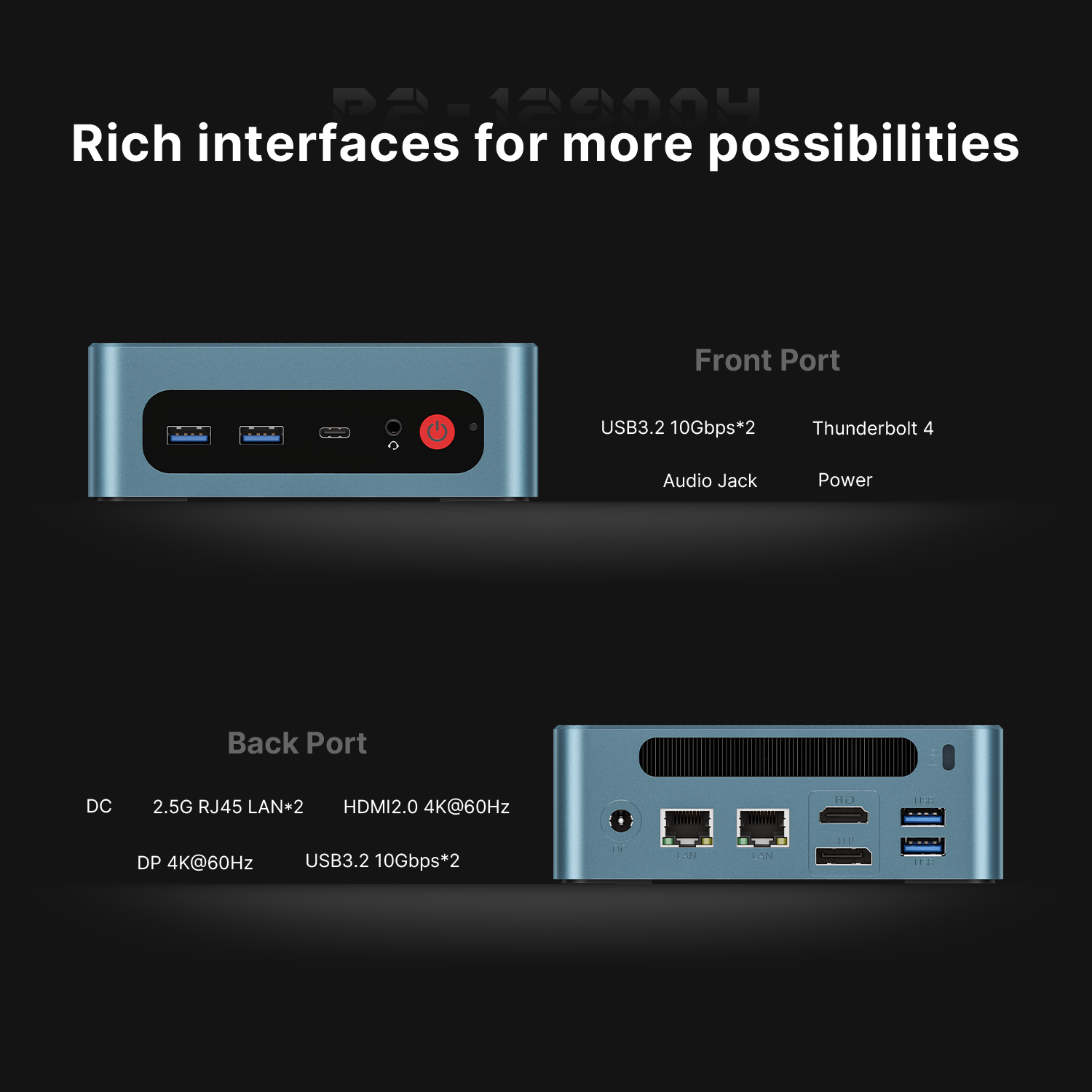BOSGAME Intel Mini PC P2Pro Core-i9 12900H 