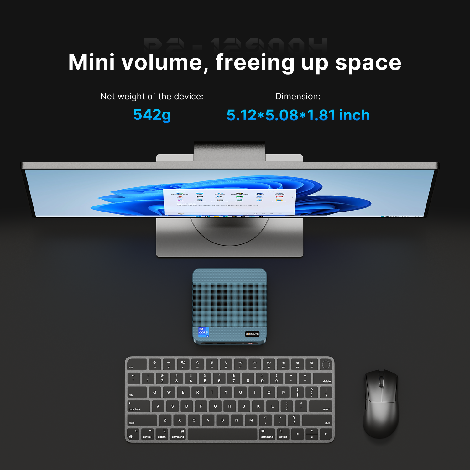 BOSGAME Intel Mini PC P2Pro Core-i9 12900H 