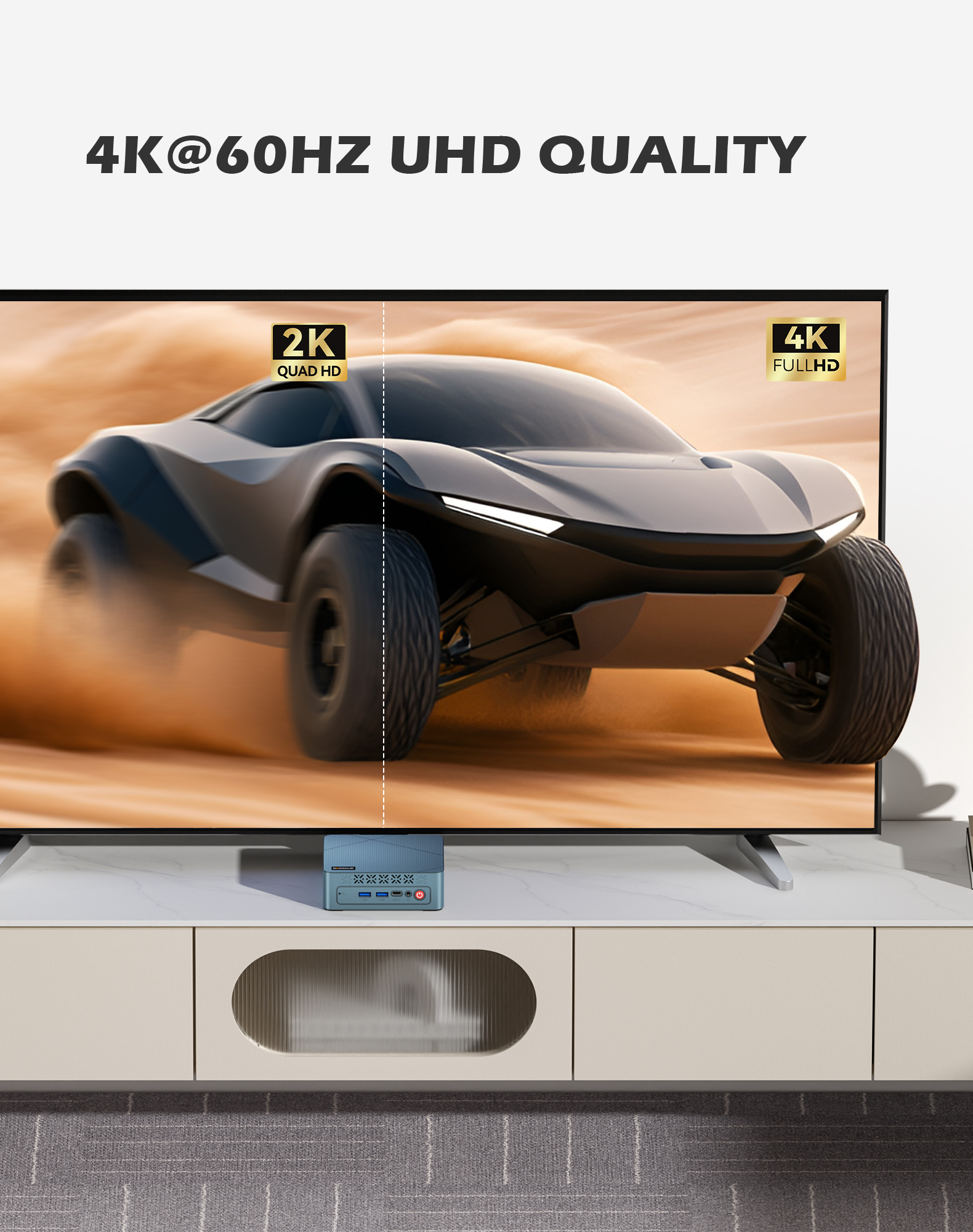 BOSGAME E2 Plus Home Mini PC ,AMD Ryzen 5 3501U,8GB DDR4 up to 32GB,256GB SSD,Triple‑Display 4K@60Hz ,Win11 Pro