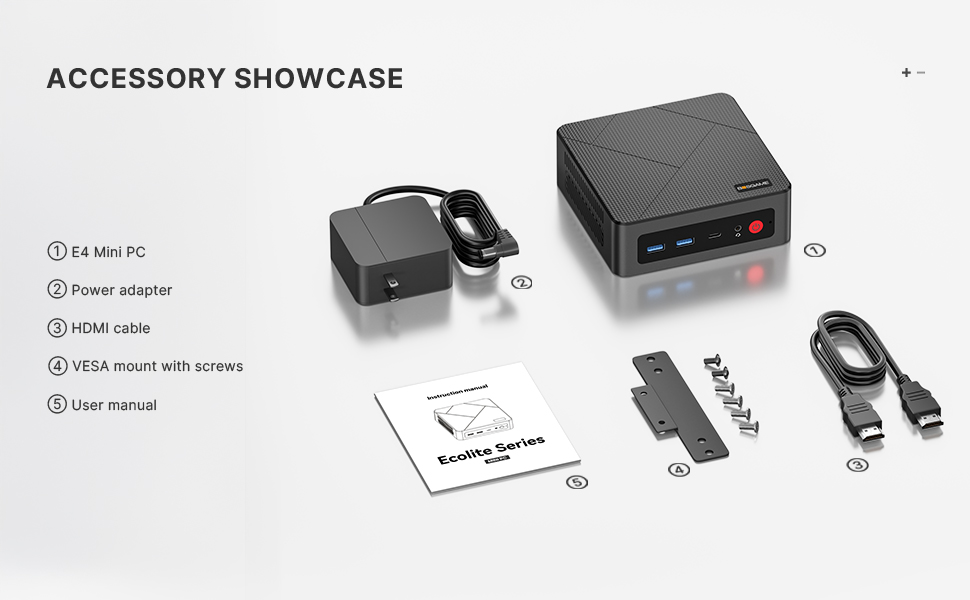 Bosgame E4 Mini PC - AMD Ryzen 5 3550H 