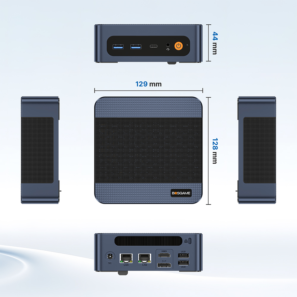 BOSGAME E6 ECO Mini PC Intel Core 3 304 | 12GB LPDDR5X 512GB SSD Triple‑Display Windows 11