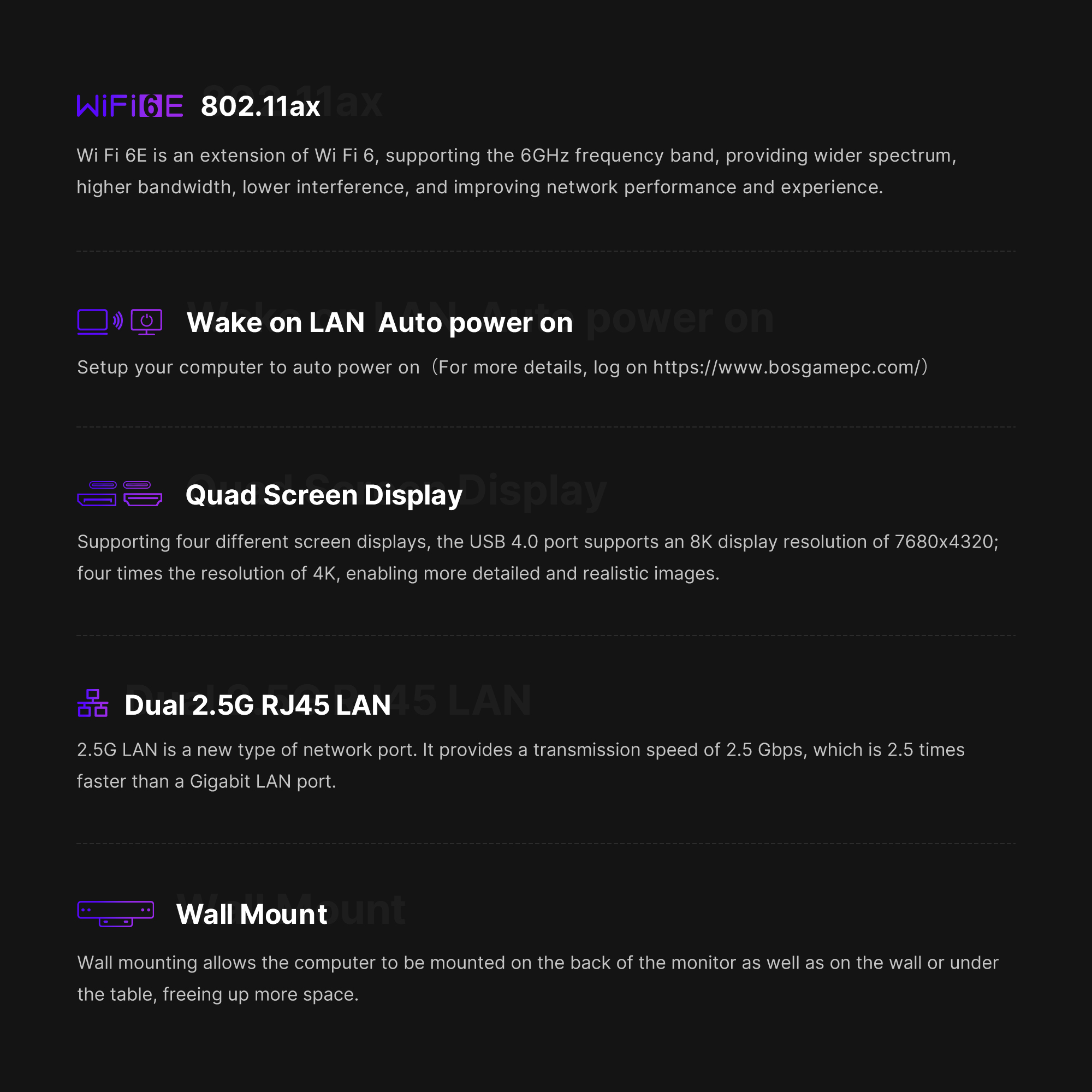 BOSGAME Mini PC M1 AMD Ryzen 7 7840HS, 32GB DDR5 1TB PCIe4.0 NVMe SSD