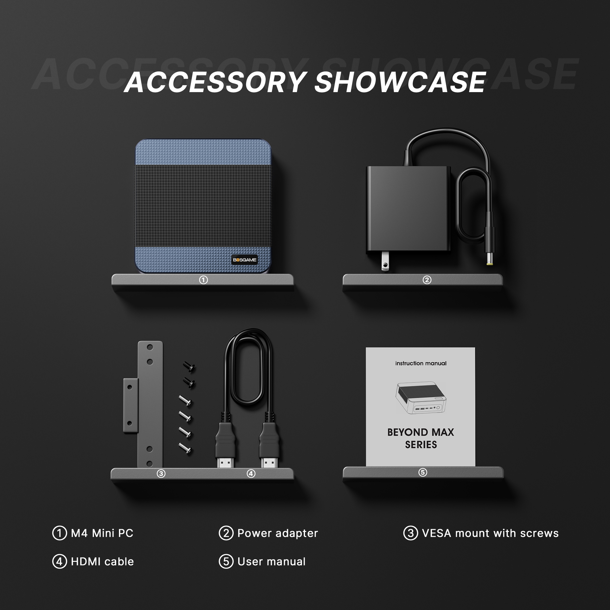 BOSGAME Mini PC M1 AMD Ryzen 7 7840HS, 32GB DDR5 1TB PCIe4.0 NVMe SSD