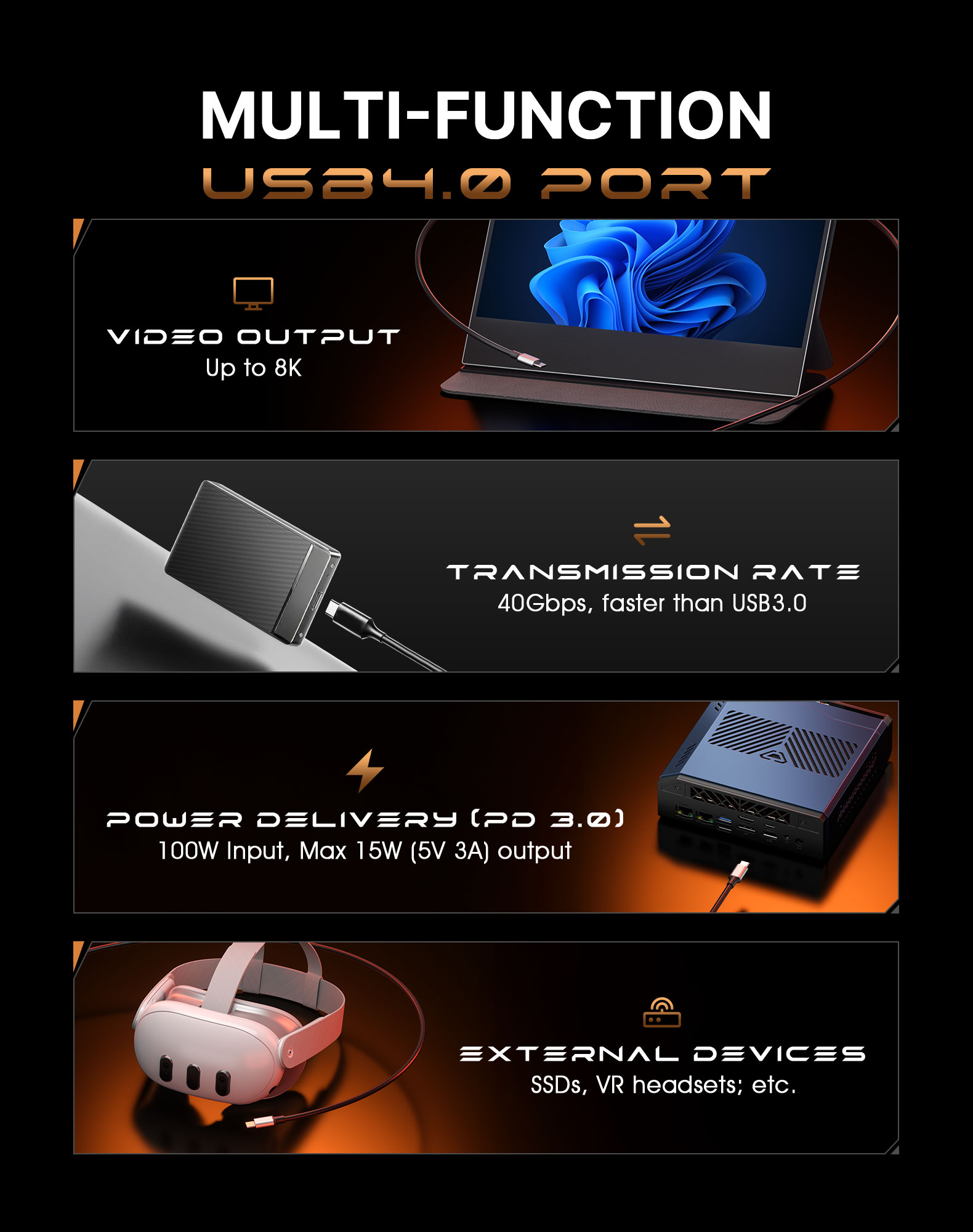 BOSGAME M6 HX370 AI PC RADEON 890M 32GB DDR5 1TB PCIe 4.0 SSD Mini PC