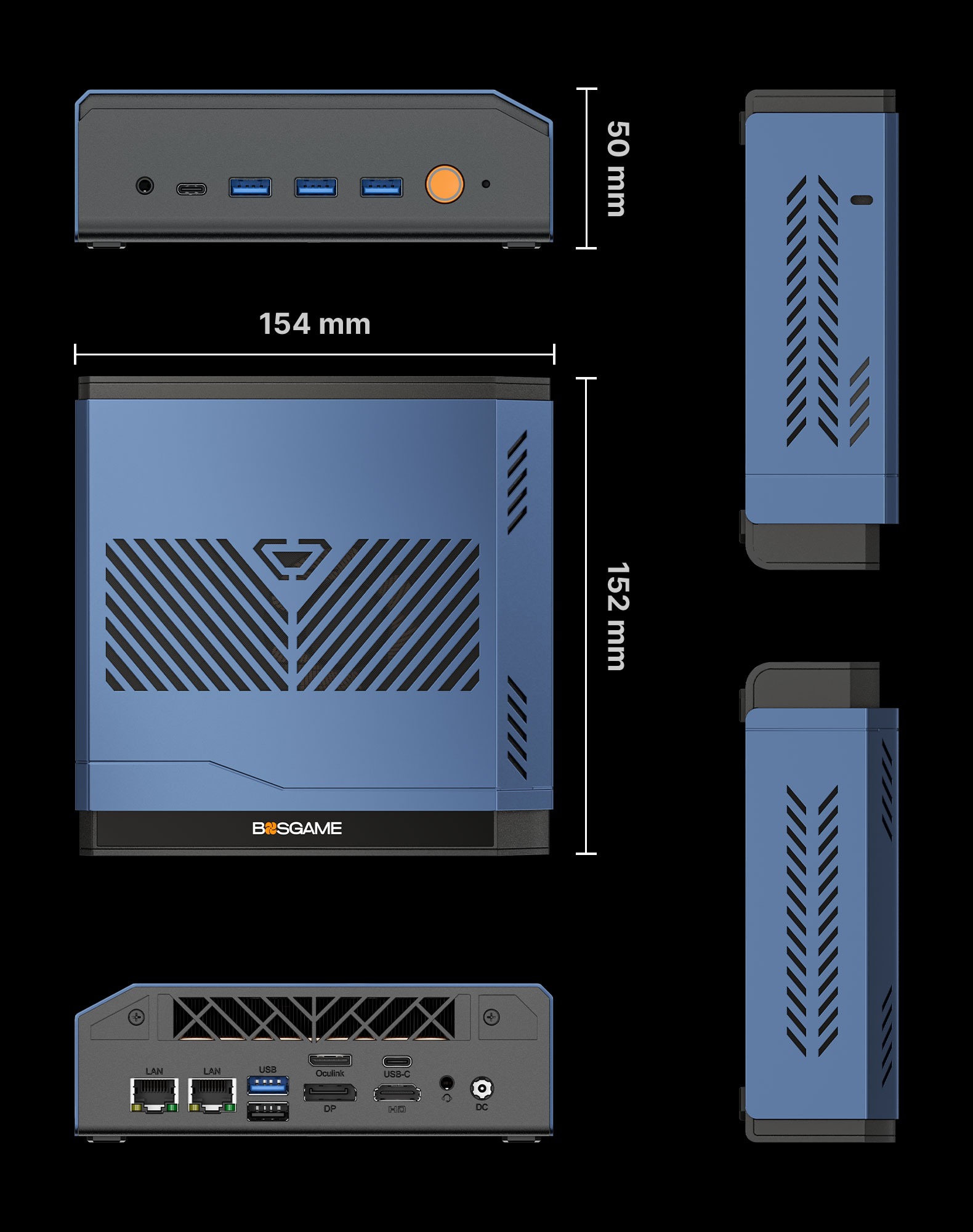 BOSGAME M6 HX370 PC - Thumbnail 5