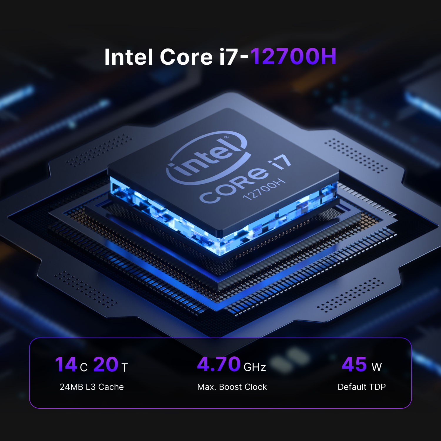 BOSGAME P2 Plus Mini PC - Intel i7-12700H