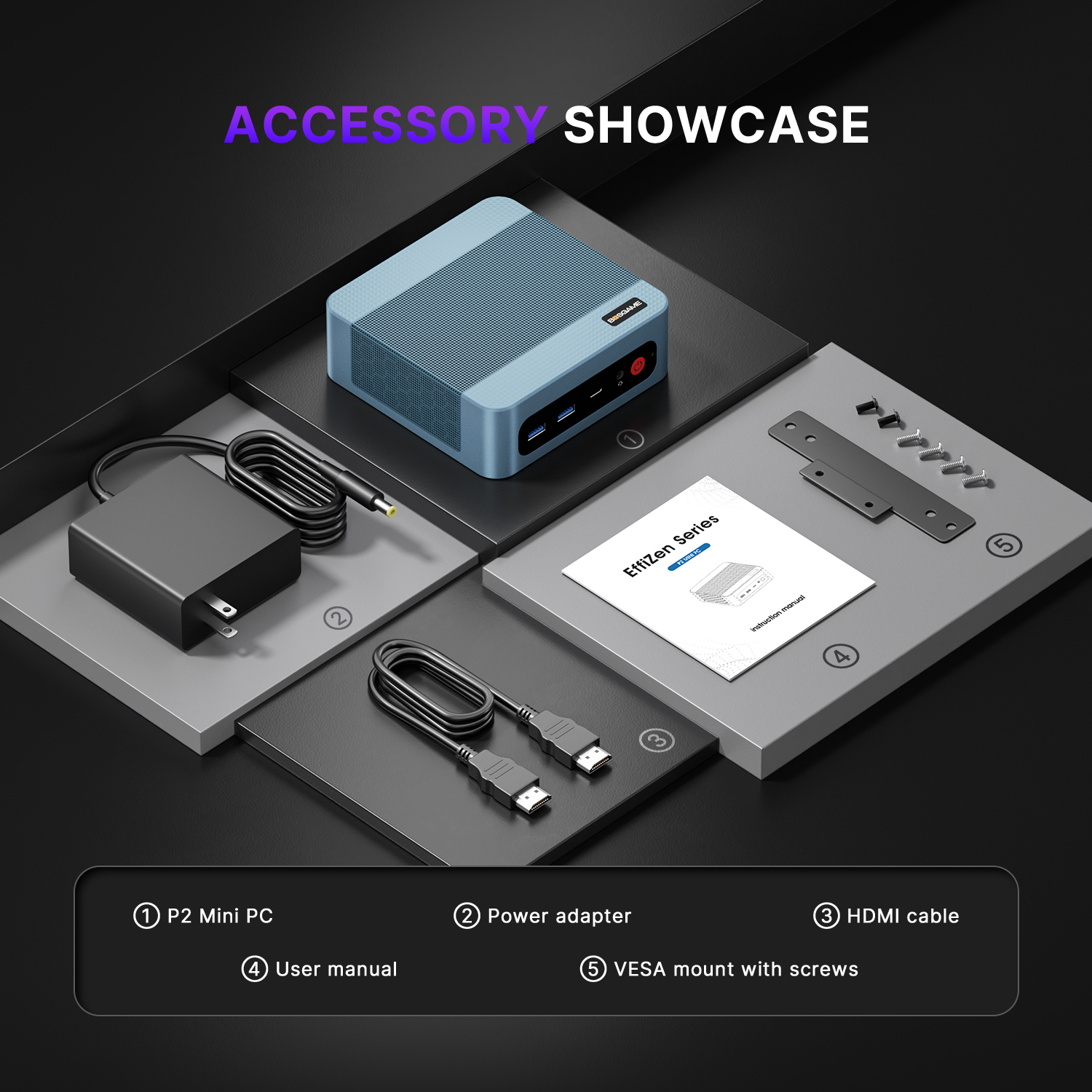 BOSGAME P2 Plus Mini PC - Intel i7-12700H