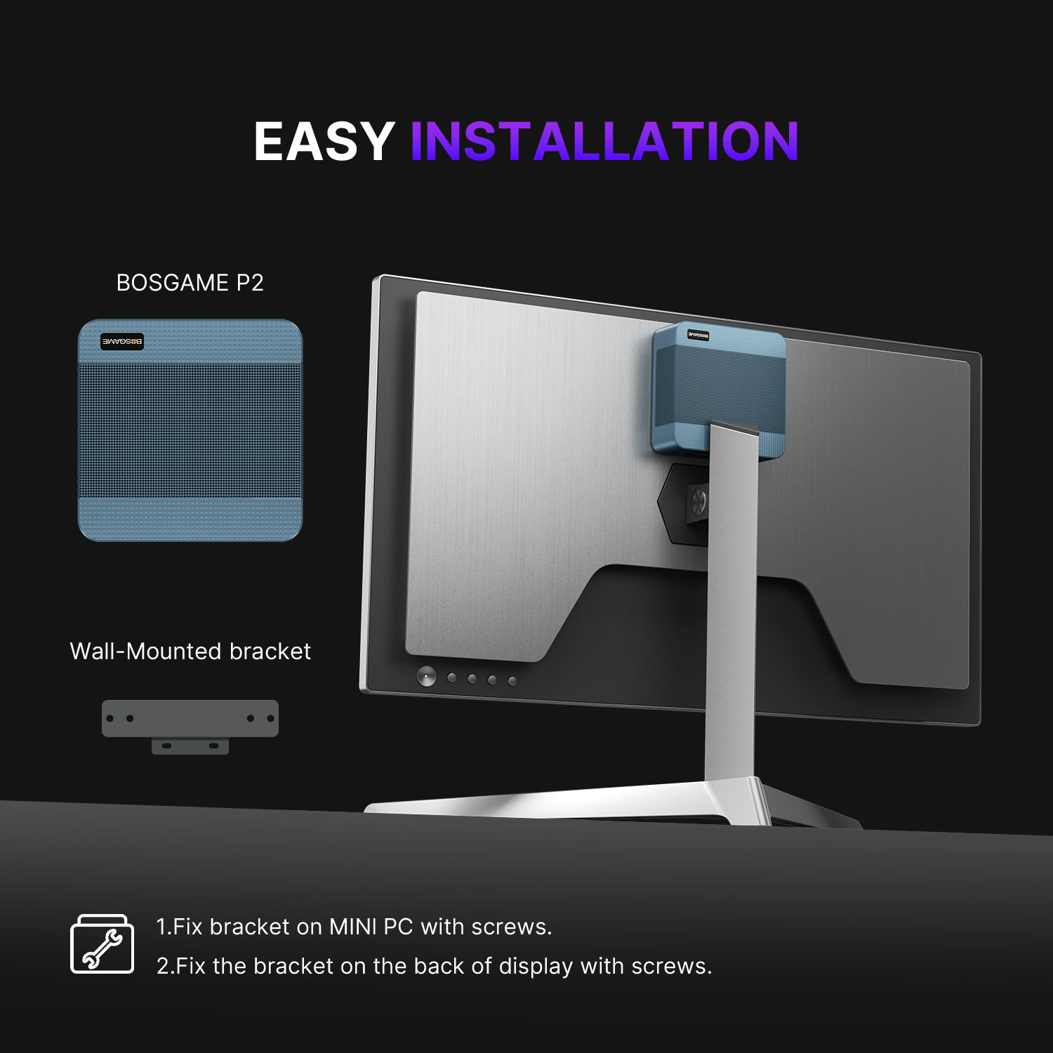 BOSGAME P2 Plus Mini PC - Intel i7-12700H