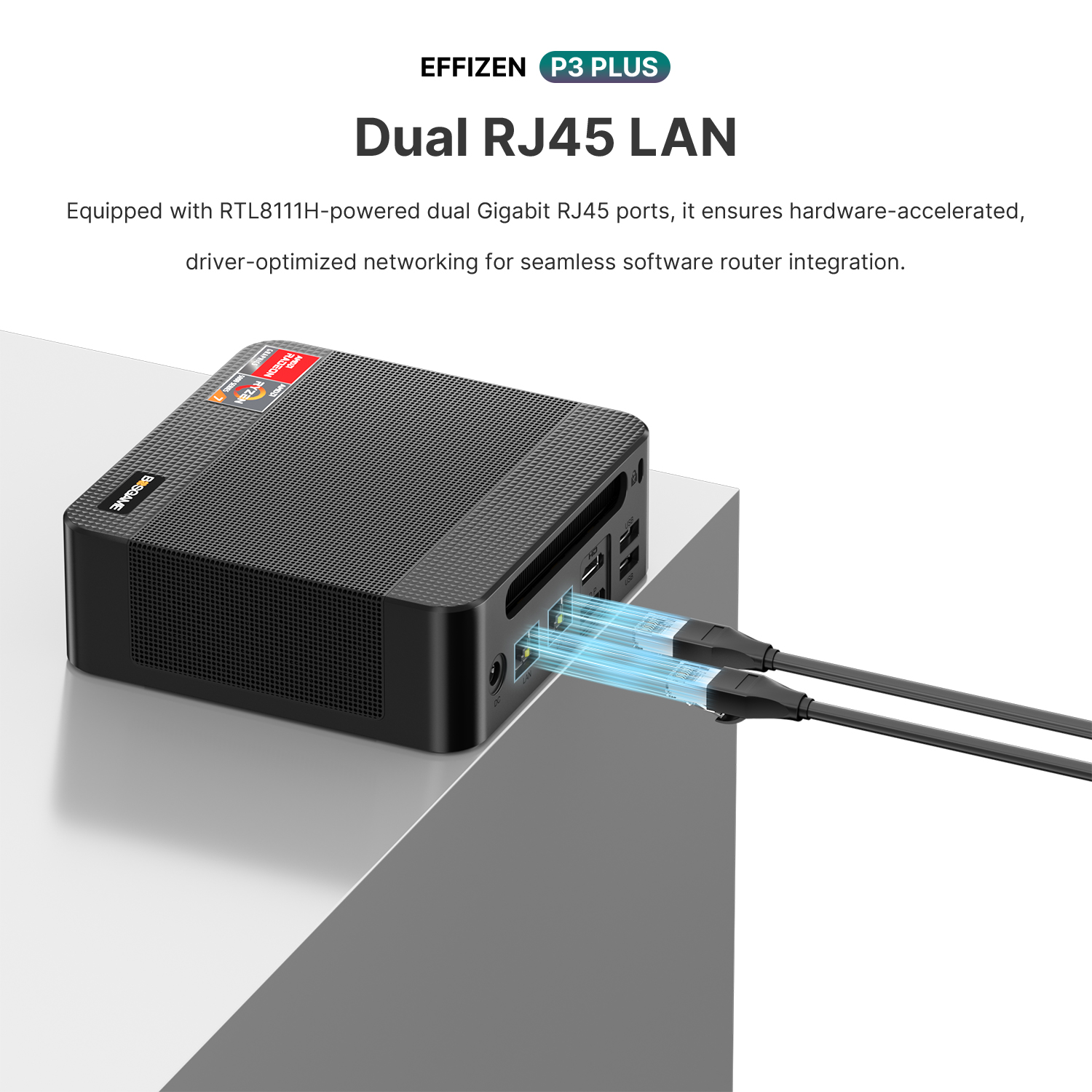 BOSGAME P3 Plus Mini PC, AMD Ryzen 7 7840HS, 16GB DDR5 RAM, 1TB PCIe 4.0 NVMe SSD Compact Desktop Computer