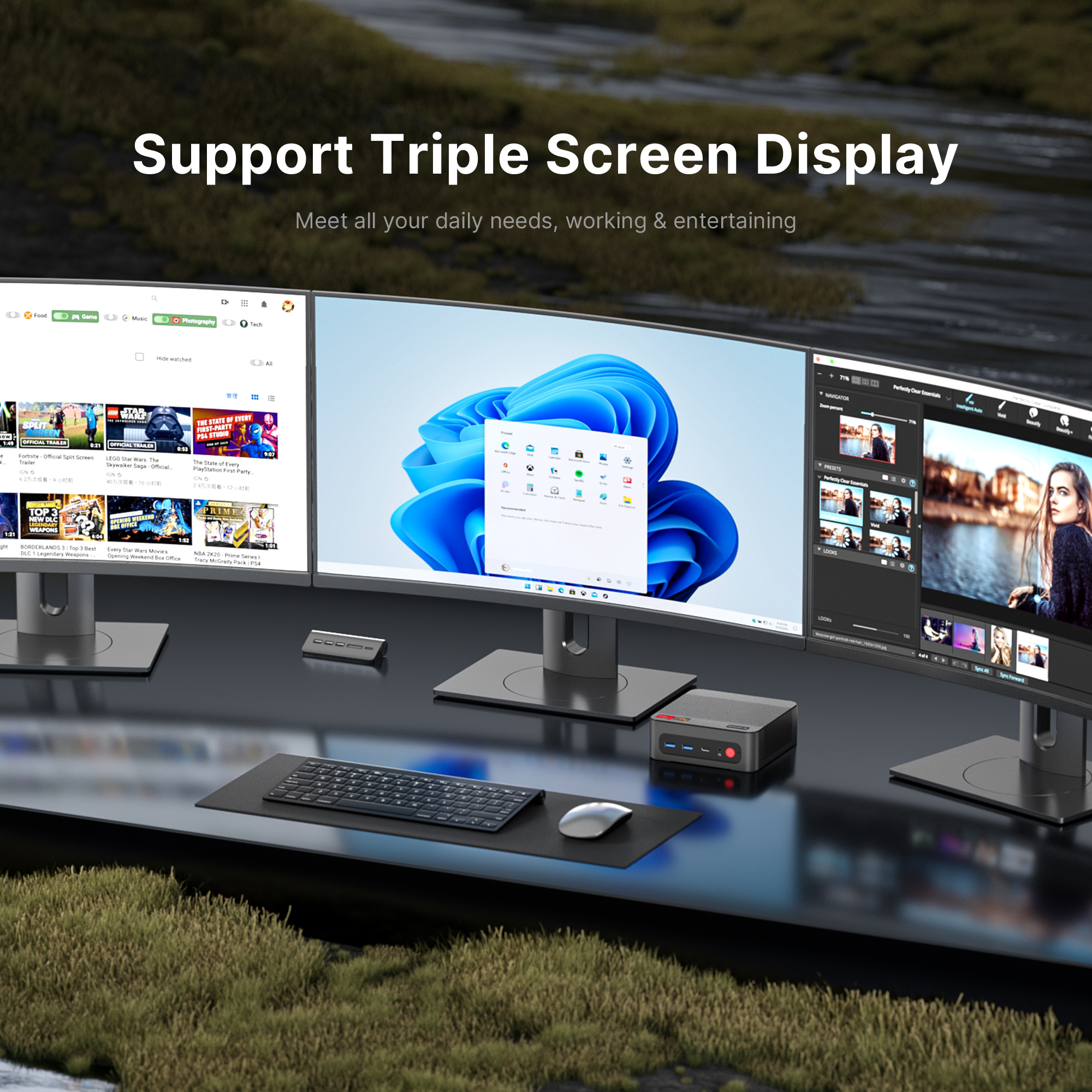 P4 Light Gaming Mini PC Ryzen 7 5700U Processor