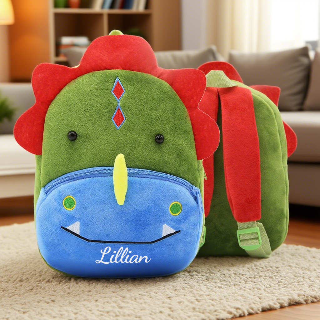 Personalized Cute Color Dinosaur Animals Toddler Backpack