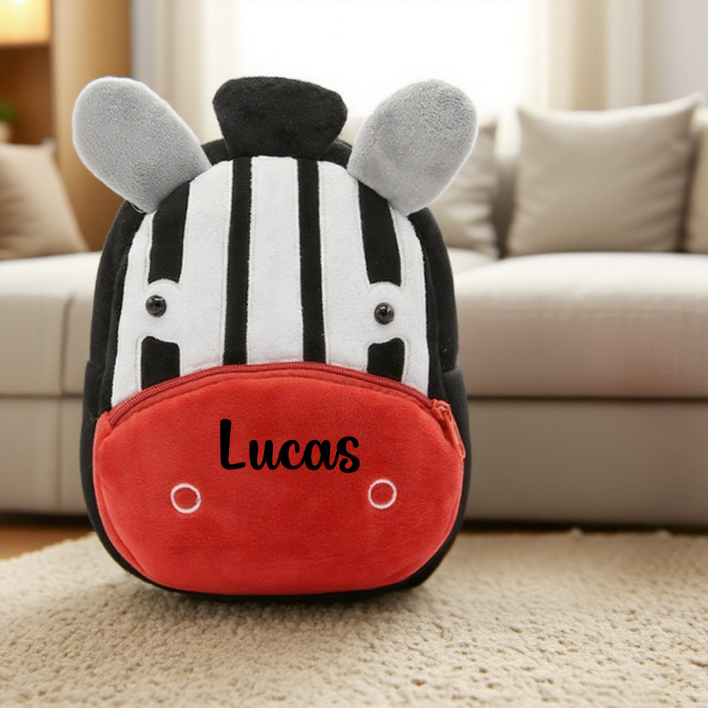 Personalized Cute Zebra Animals Toddler Backpack