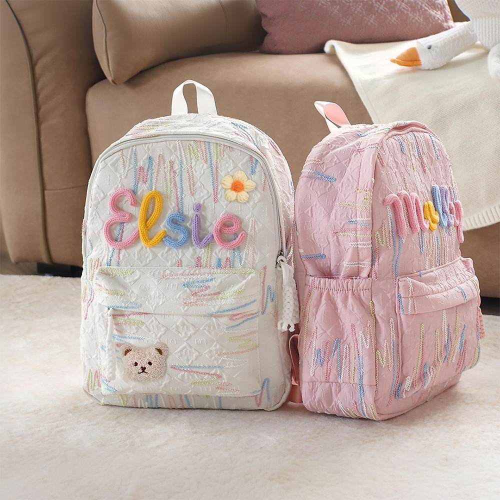 Personalized Handcrafted Embroidered School Backpack