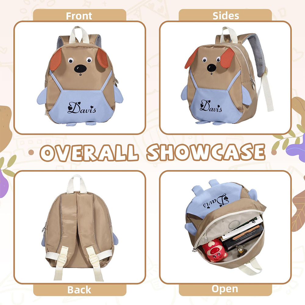 Personalized Cute Puppy Toddler Backpack